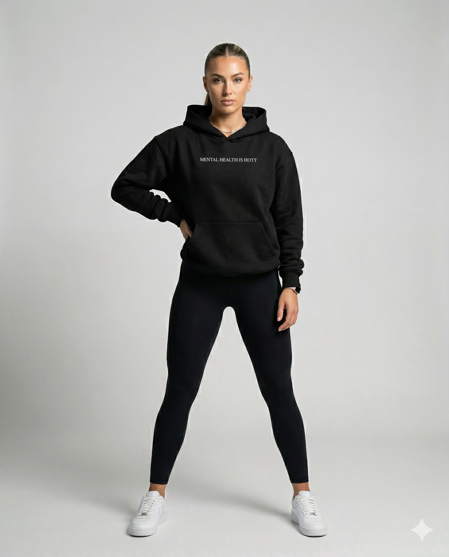 Black Hoodie — Female athletic