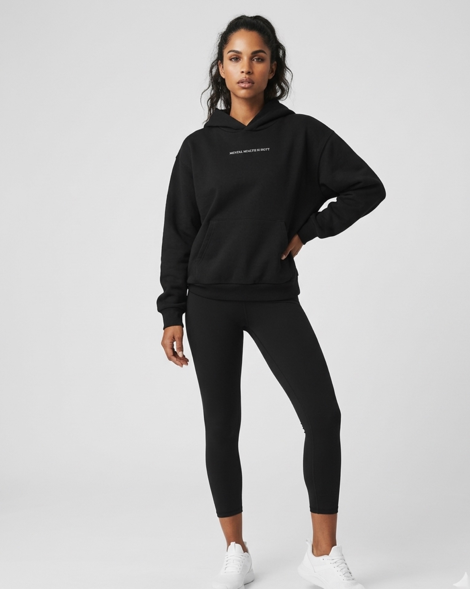 Black Hoodie — Female full body